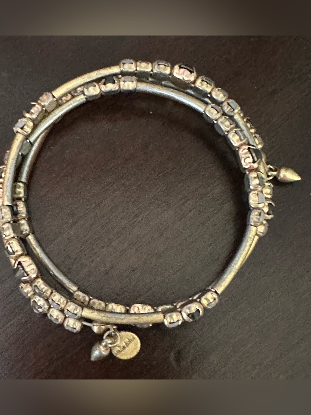 Stella & Dot Silver Beaded Wrap Bracelet